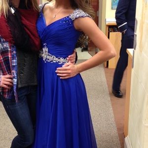 Mac Duggal Royal Blue Prom Dress